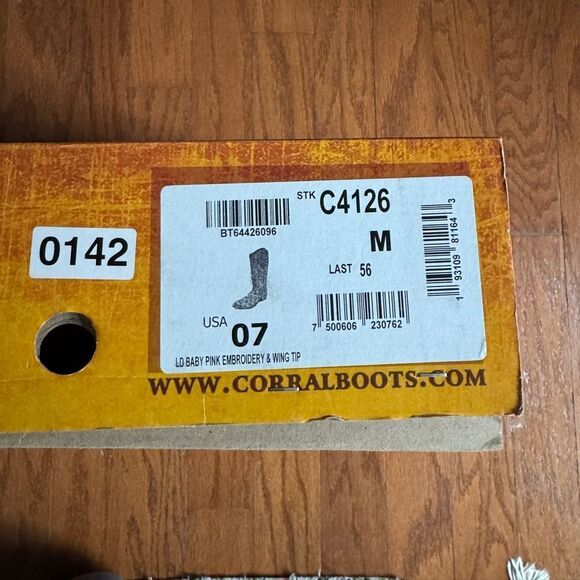 NWT Corral Women's Embroidered Western Boots - Snip Toe Pink Size 7 - Picture 8 of 11